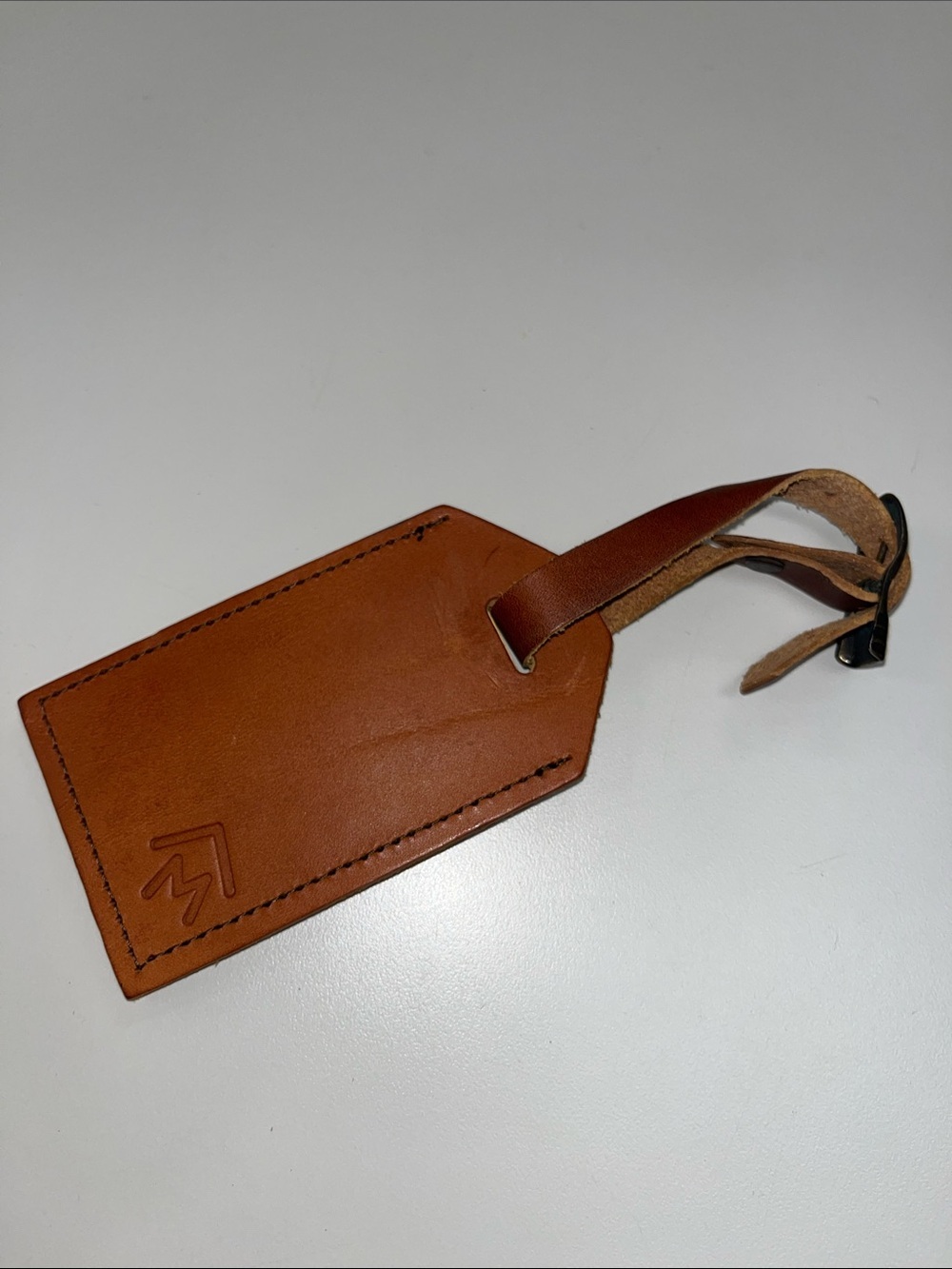Marlboro Brown Leather Luggage Tag